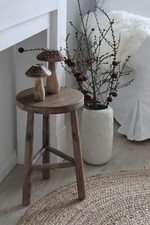 Holzhocker rustik braun - holzhocker,