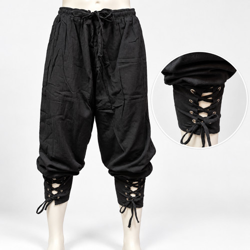 Schwarze mittelalter hose - mittelalter,