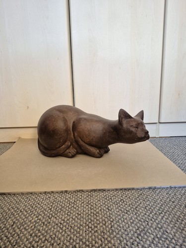 Deko katze holzoptik - katze,
