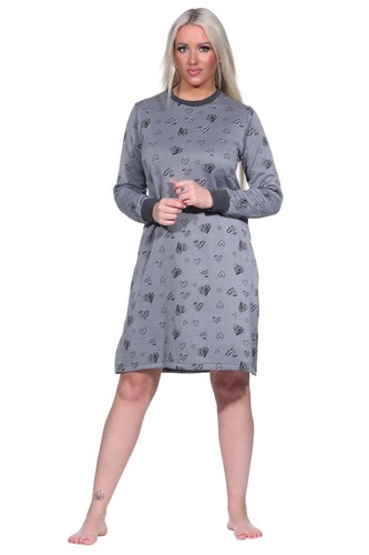 Damen frottee nachthemd - frottee,