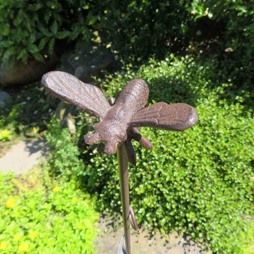 Gartenstecker biene gusseisen - gartenstecker,