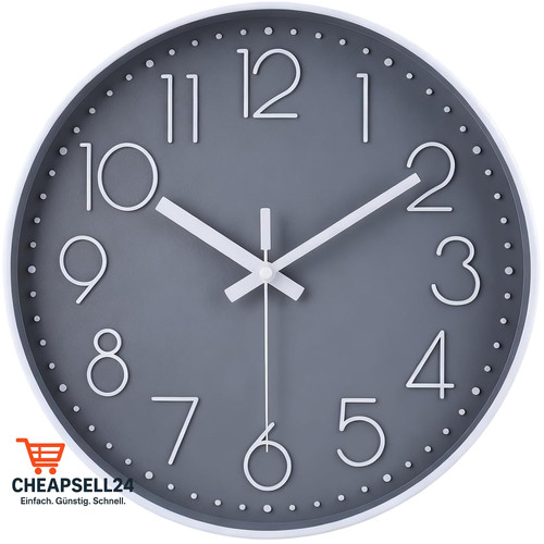 Funk wanduhr 30cm - funk, grau