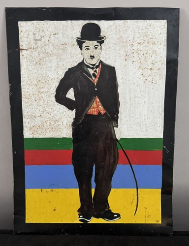 Vintage charlie chaplin schild - vintage,