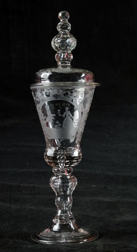 Barock deckelpokal glas - barock, kelch