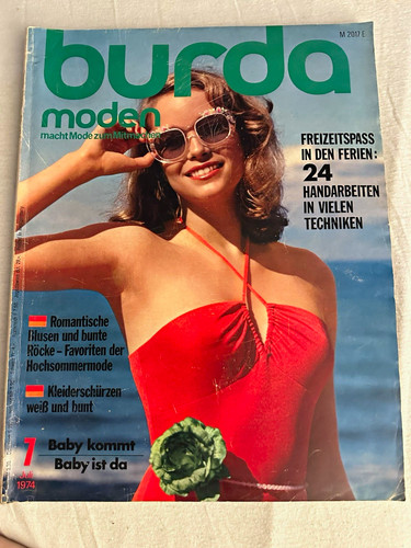 Burda moden ausgabe - burda, 7/1974