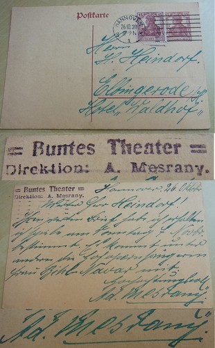 Theater hannover 1920 - theater:, pk