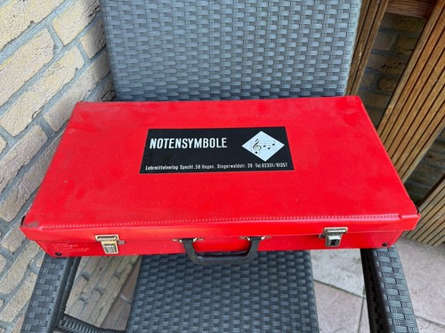 Vintage koffer notensymbole - vintage,
