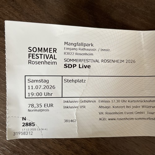 Sdp live konzert rosenheim - konzert,