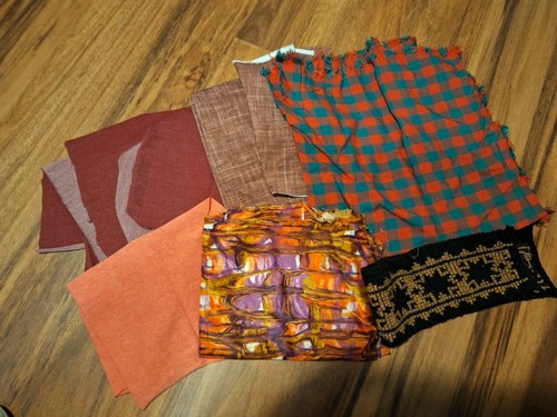 Stoffe stoffpaket rot orange