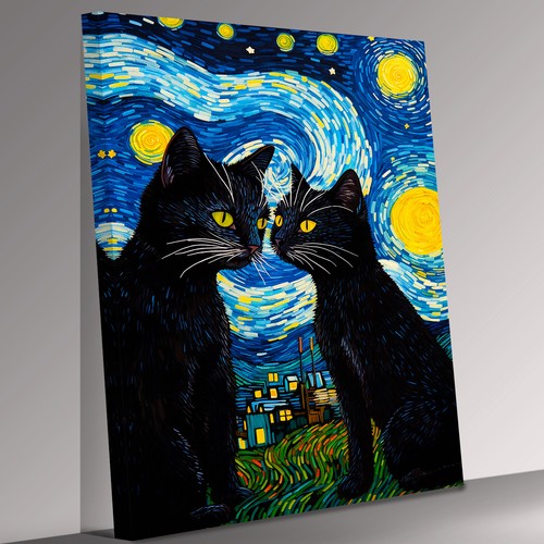 Zwei katzen van - van, gogh