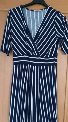 Kleid blau weiß - blau-weiß, wickellook