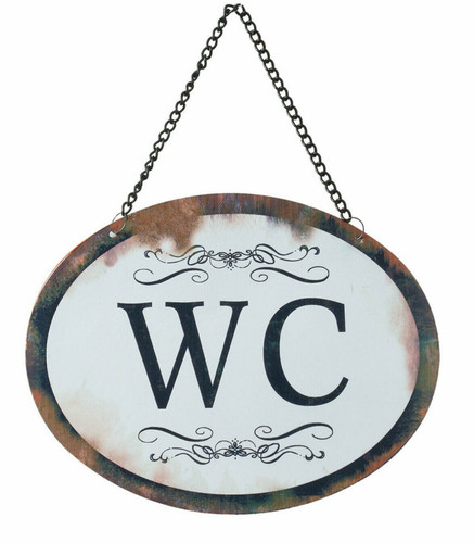 Blechschild schild klo - wc,
