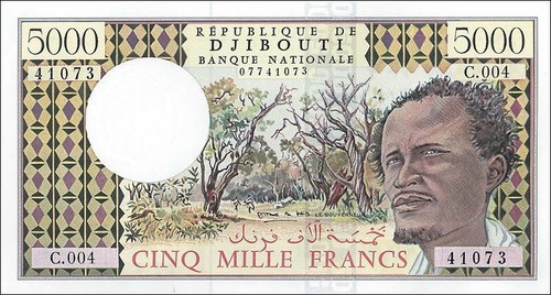 Djibouti 38d 5000 francs - djibouti, p.38d