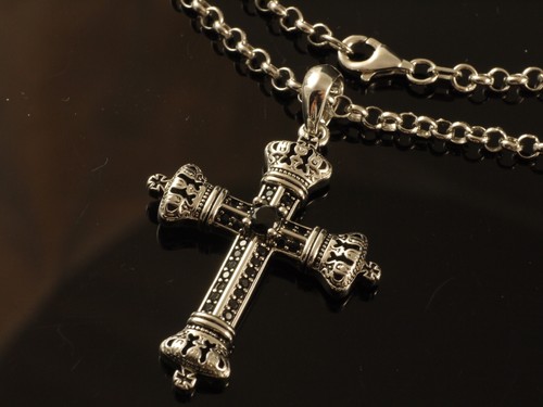 925 silberkette mit kreuz - 925,