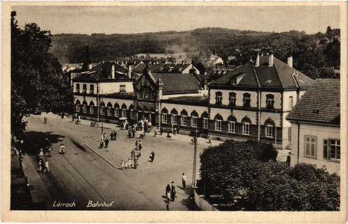 Cpa lorrach bahnhof - ak, germany