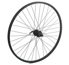 Hinterrad 29 Zoll Alufelge schwarz 6-Loch Disc schwarze Speichen QR f. Kassette