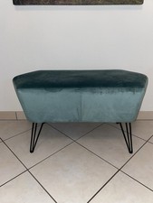 Depot Sitzbank Polsterbank petrol türkis Samt 80x43x40 wie neu