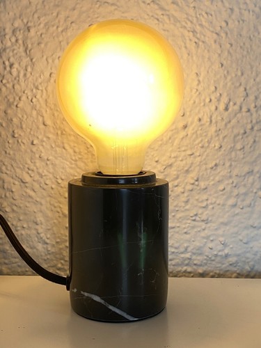 Zara tischlampe marmor schwarz - marmor,