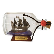 Flaschenschiff - Piratenschiff Buddelschiff 9 x 5,5 cm Sea-Club