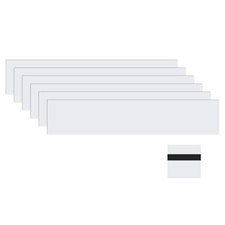 6er-Set Gravurschilder Rohlinge 1.3mm Dick 25x5cm Weiß/Schwarz