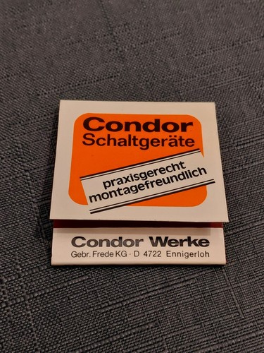Streichholzheftchen condor - streichholzheftchen,,