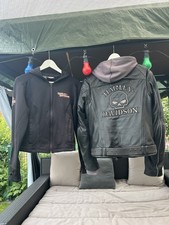 Harley Davidson Lederjacke Skull Gr.M(38/40) Plus Zweite Innen Jacke Protektoren