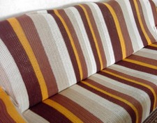 Grosse Strickdecke  Sofaüberwurf mit tollem Muster  VINTAGE