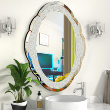Badspiegel Oval Glitzer