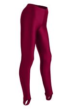 Damen Leggings mit Steg Bordeaux Voltigierhose elastisch shiny stretch Sporthose