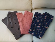 Winter Leggins (x3) Gr.134, Mädchen, H&M: grau, rosa. Topolino Gr.128= 134 Blau 