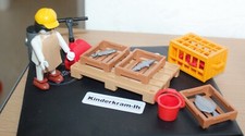 ✿ Playmobil ♥ Hubwagen ♥ Palette ♥ Fische ♥ Hafen  ♥ Kühlhaus  ♥