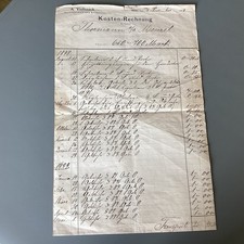 Historisches Dokument 1899 Rechtsanwalt Kosten Rechnung Handschriftlich Füller
