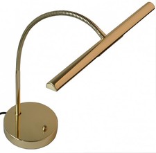 Steinbach LED Klavierlampe Messing poliert mit Flexarm Made in Germany Leuchte