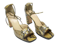 Gucci Ss 1996 Schuhe Damen Eu 41 Python Horse-Bit Blockabsatz Sandalen