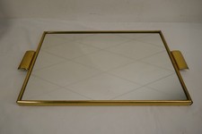 Tablett Spiegel Raute Mid Century 50er 60er Vintage Spiegeltablett 34,5 x 19,5