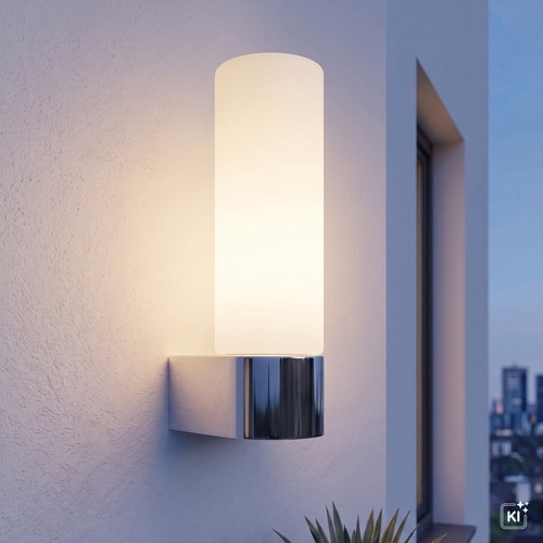 Wandlampe glas aluminium - glas,