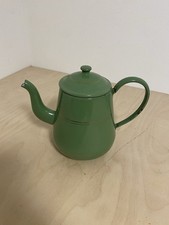 Emaille Teekanne Teekessel Kaffeekanne Vintage Grün
