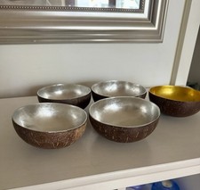 5 Kokosnuss Schale (silber &