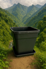 Blumen Topf mit Untersetzer in