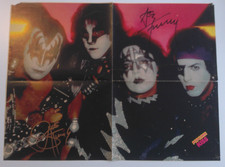 Ace Frehley (+)  & Gene Simmons orig. Autogramm Poster Popcorn 38x48