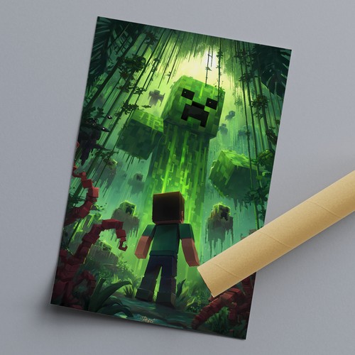 Poster creeper farbig deko - creeper,