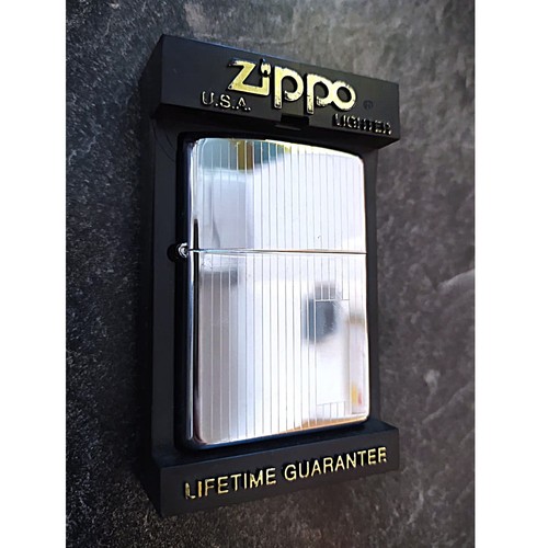 Zippo silver chrome - silver, lines