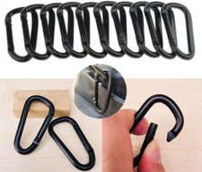 20x Alu Karabinerhaken Schwarz Karabiner Haken Schnapphaken Aluminium Camping