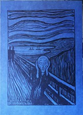 Edvard Munch Jugendstil Druck  "Der Schrei"  1895  32 x 22,5 cm