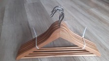 5x Kleiderbügel, Holz lackiert, Haken drehbar, 43cm