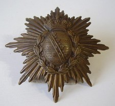 1 WK Sachsen Emblem für Pickelhaube vor 1918