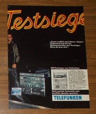 Seltene Werbung vintage TELEFUNKEN T 200 Stereo Anlage - HiFi Testsieger 1982