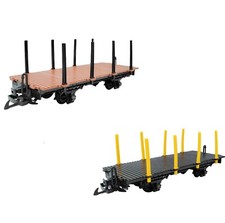 Rungenwagen Farbe wählen als modularer Modellbausatz für Spur-G Gartenbahn