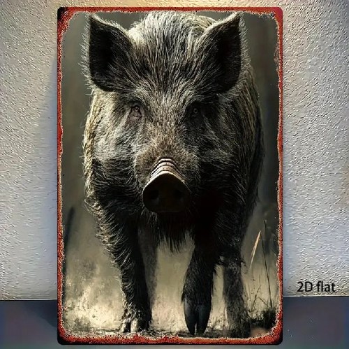 Blechschild wildschwein keiler - blechschild,