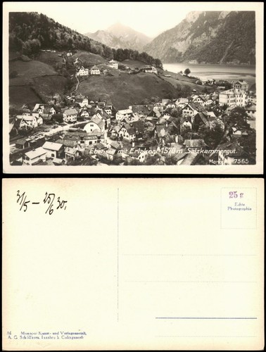 Ansichtskarte ebensee - ansichtskarte,